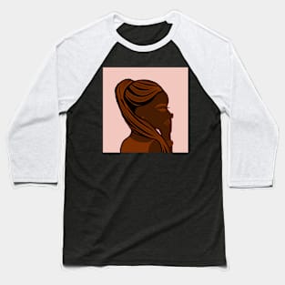 African fashionista lady illustrated portrait Baseball T-Shirt